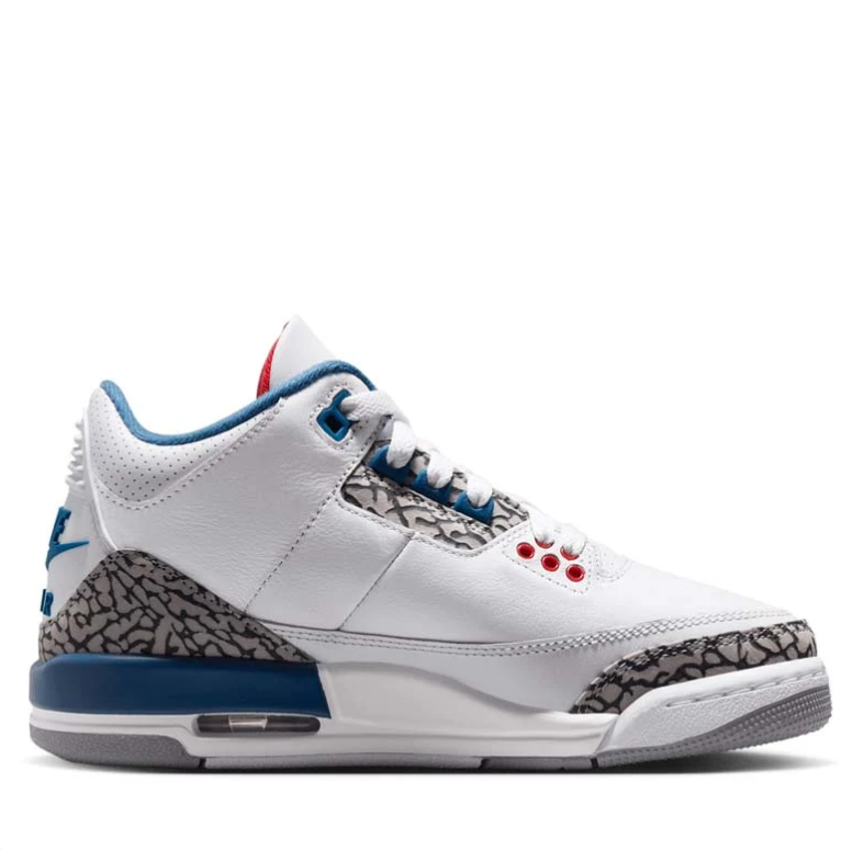 Air Jordan 3 Retro - White / True Blue / Cement Grey (True Blue)