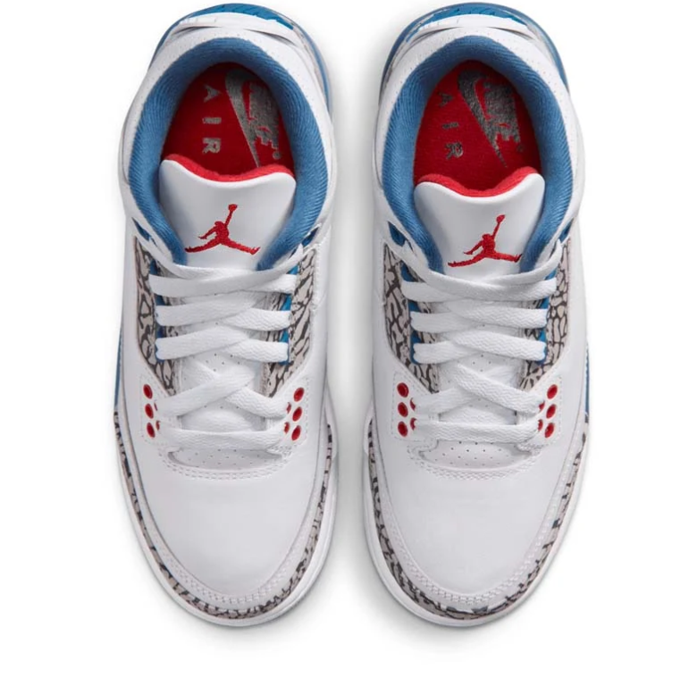 Air Jordan 3 Retro - White / True Blue / Cement Grey (True Blue)