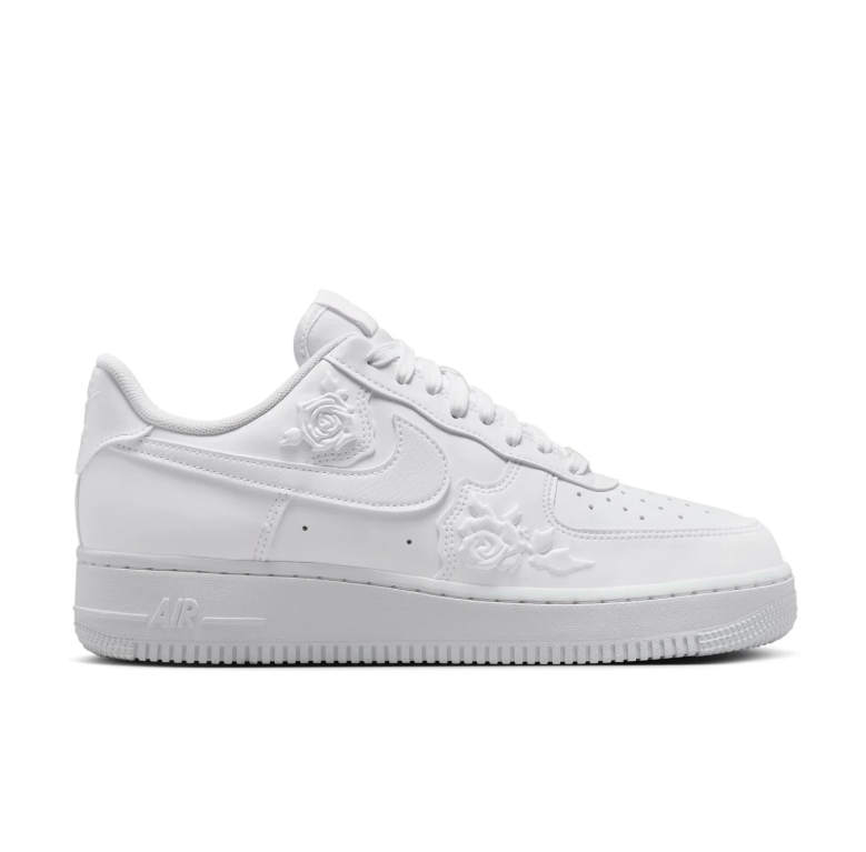 Nike Air Force 1 Low - Triple White / Rose Embossed