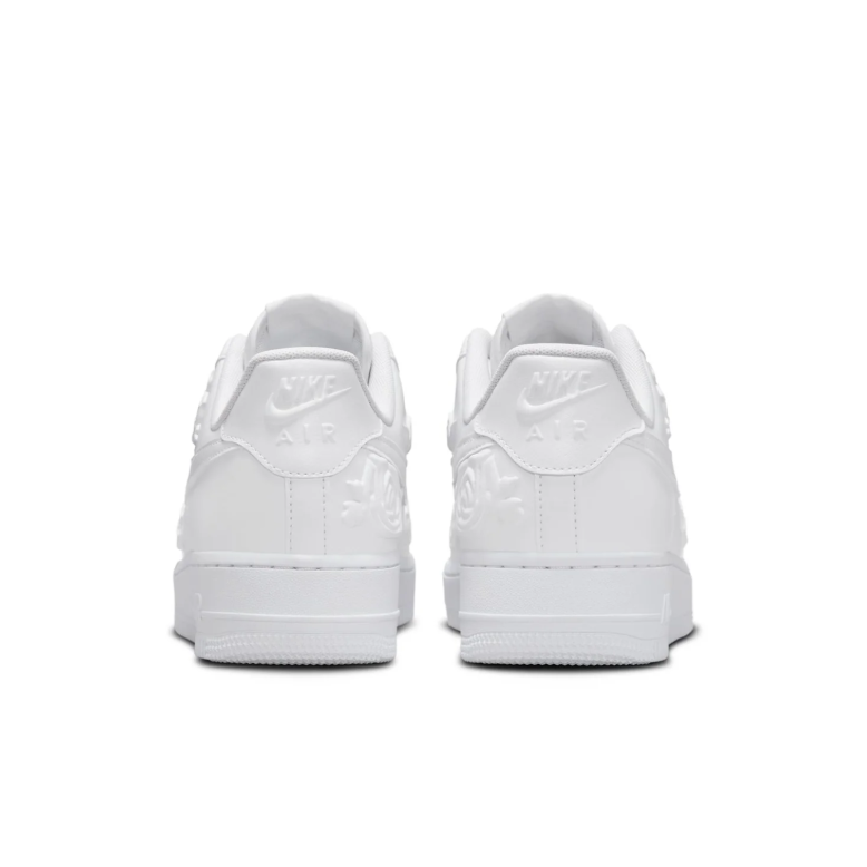 Nike Air Force 1 Low - Triple White / Rose Embossed