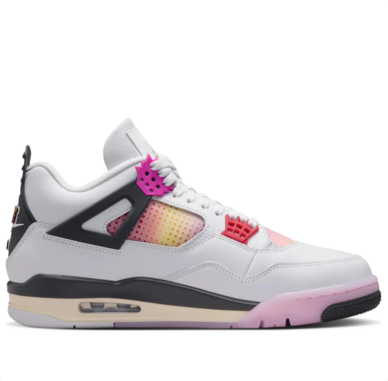 Air Jordan 4 Retro - White / Pink Foam / Fuchsia / Black
