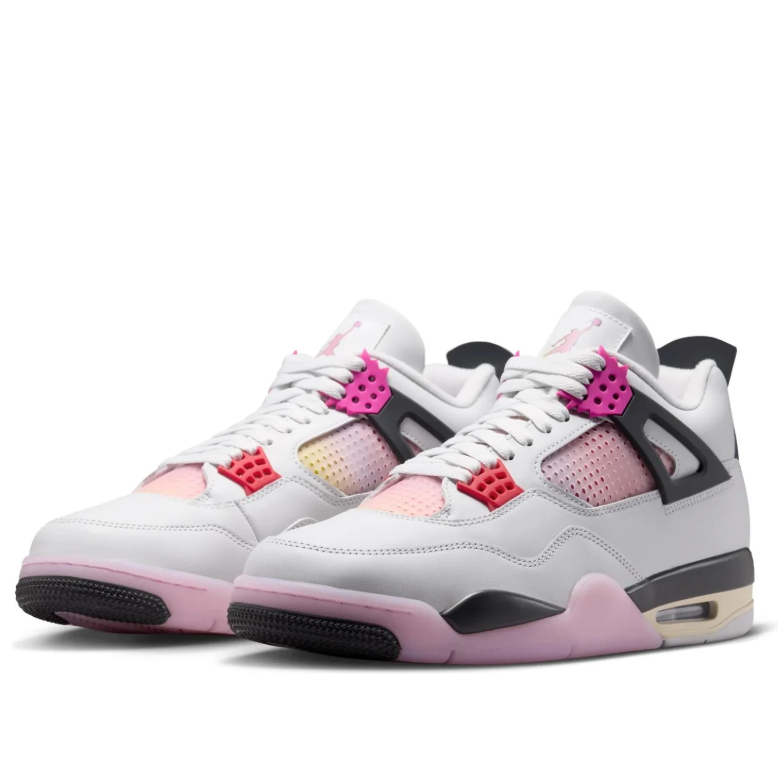 Air Jordan 4 Retro - White / Pink Foam / Fuchsia / Black