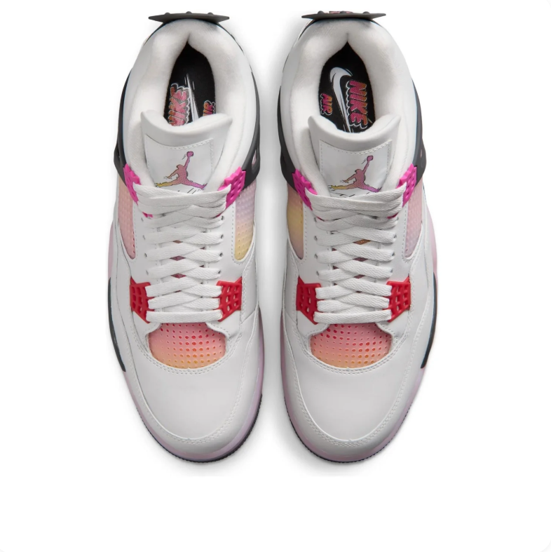 Air Jordan 4 Retro - White / Pink Foam / Fuchsia / Black