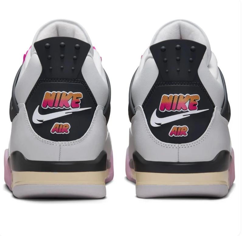 Air Jordan 4 Retro - White / Pink Foam / Fuchsia / Black