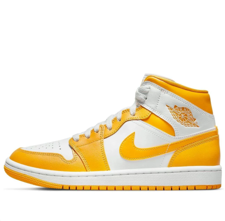Air Jordan 1 Mid - White / University Gold