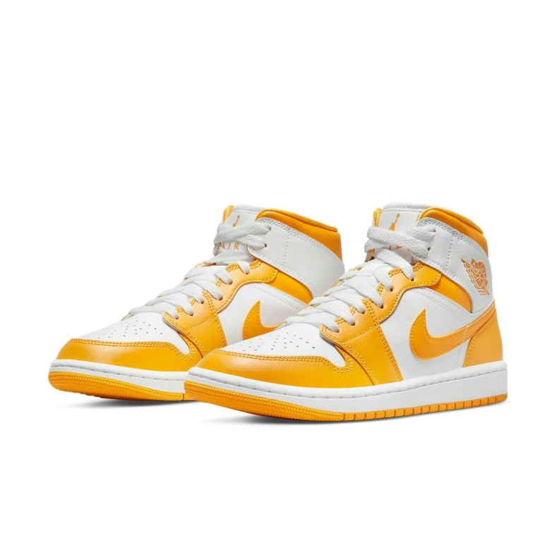 Air Jordan 1 Mid - White / University Gold
