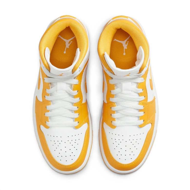 Air Jordan 1 Mid - White / University Gold