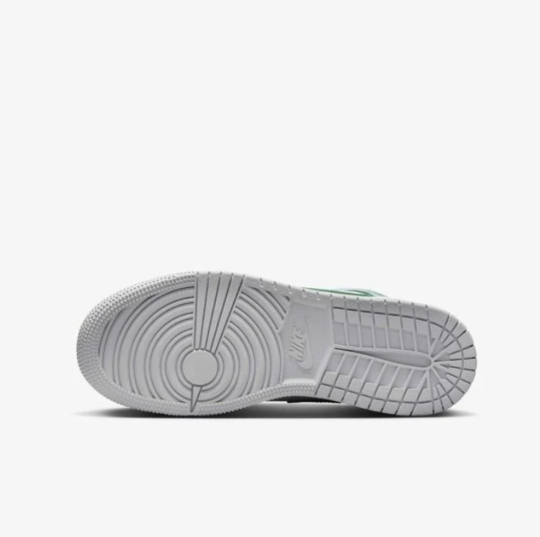 Air Jordan 1 Mid - Grey Fog / Lucky Green / Sail