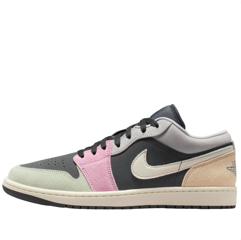Air Jordan 1 Low SE - Dark Grey / Pink / Light Bone / Apricot