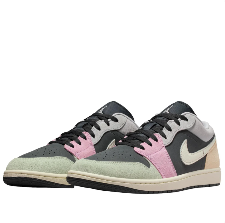 Air Jordan 1 Low SE - Dark Grey / Pink / Light Bone / Apricot