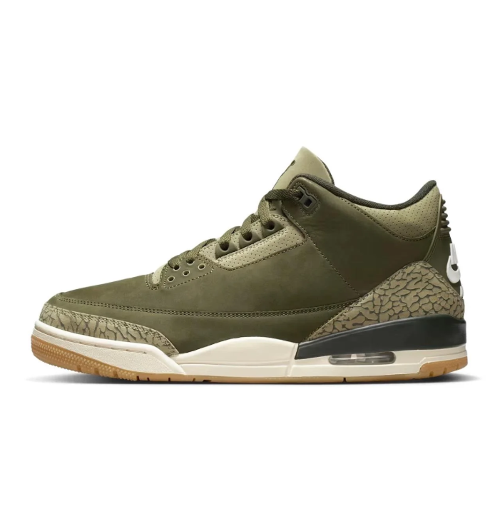 Air Jordan 3 Retro - Medium Olive / Sail / Gum