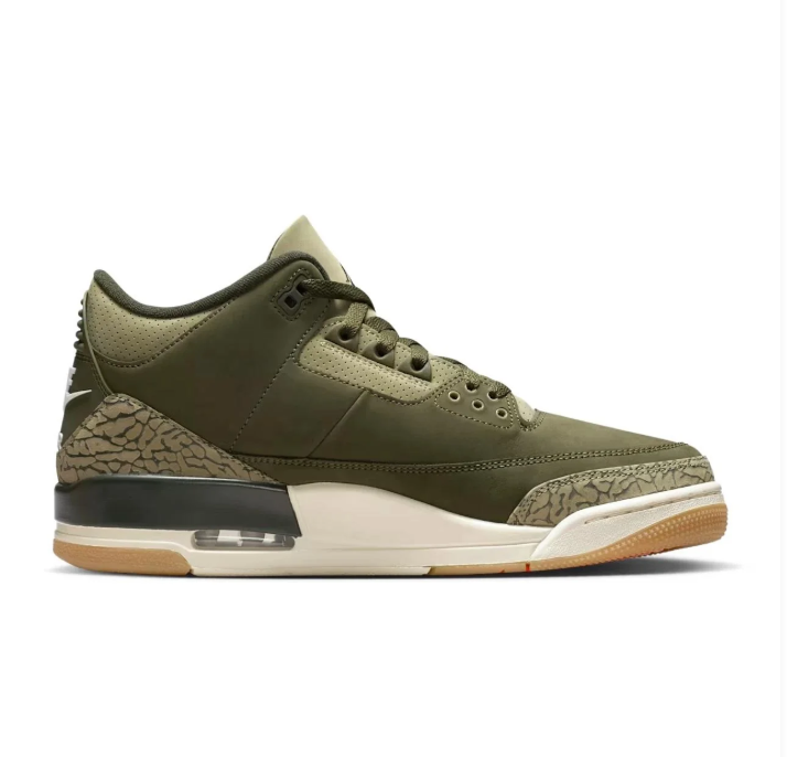 Air Jordan 3 Retro - Medium Olive / Sail / Gum