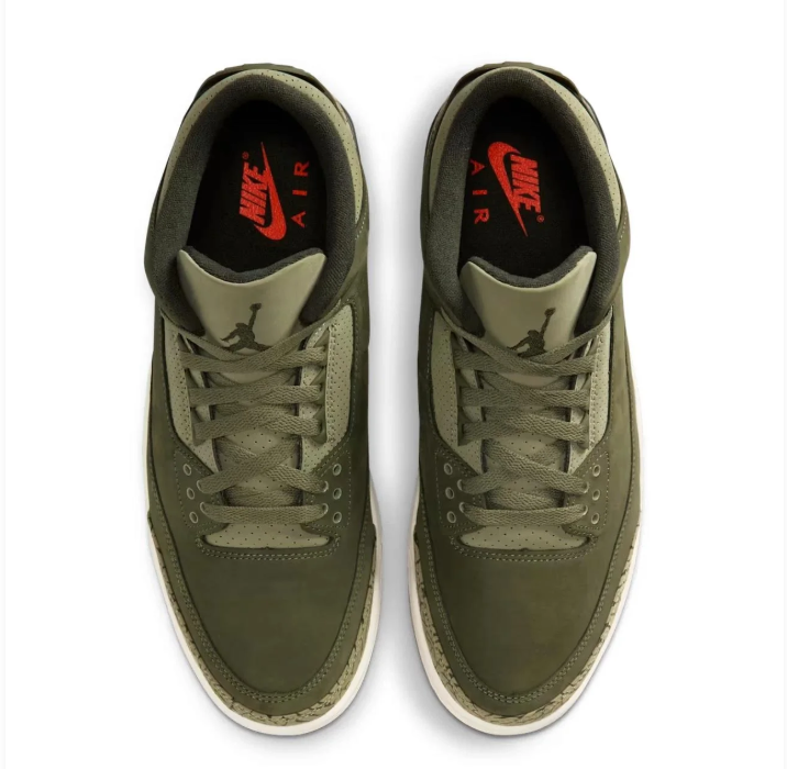 Air Jordan 3 Retro - Medium Olive / Sail / Gum