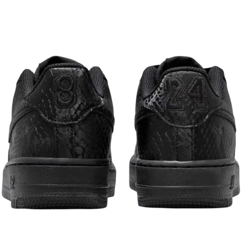 Nike Air Force 1 Low - Triple Black / Snakeskin