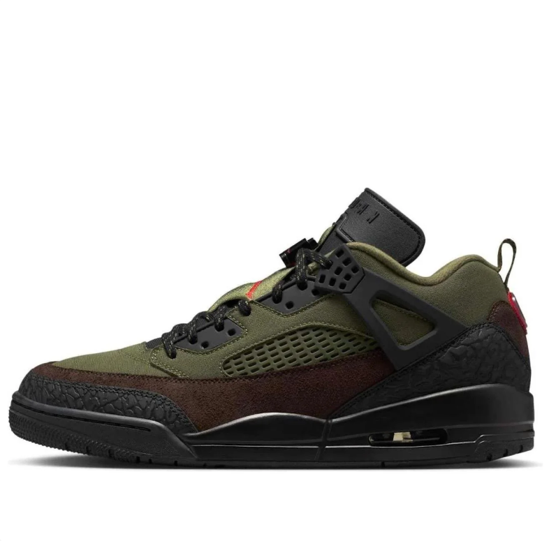 Air Jordan Spizike Low - Medium Olive / Dark Brown / Black