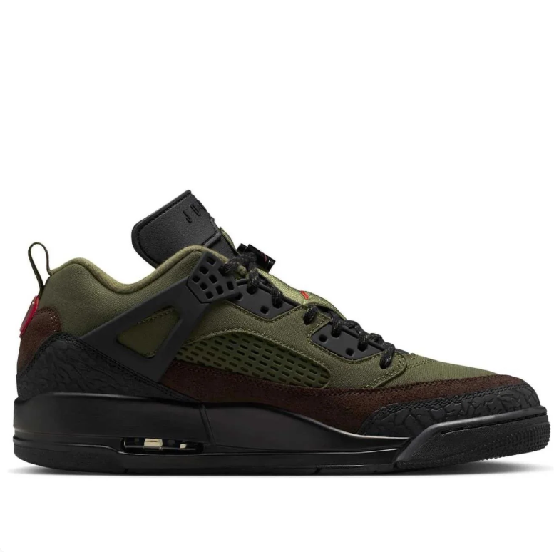 Air Jordan Spizike Low - Medium Olive / Dark Brown / Black