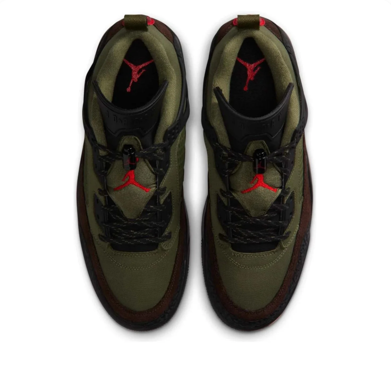 Air Jordan Spizike Low - Medium Olive / Dark Brown / Black