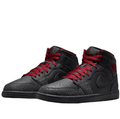 Air Jordan 1 Mid - Black / Gym Red / Elephant Print