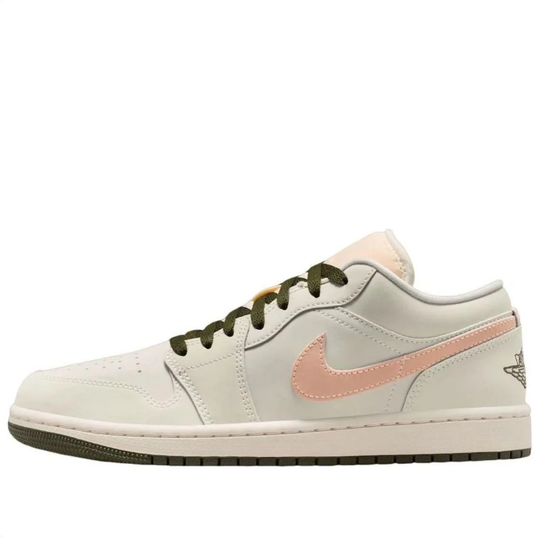 Air Jordan 1 Low - Sail / Pink Glaze / Olive