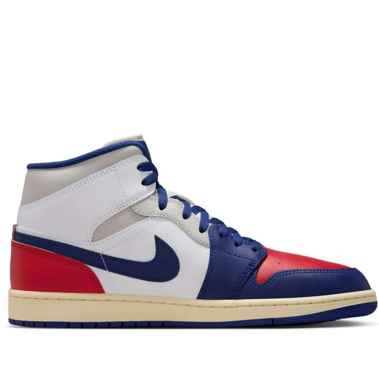 Air Jordan 1 Mid - Red / Royal Blue / White