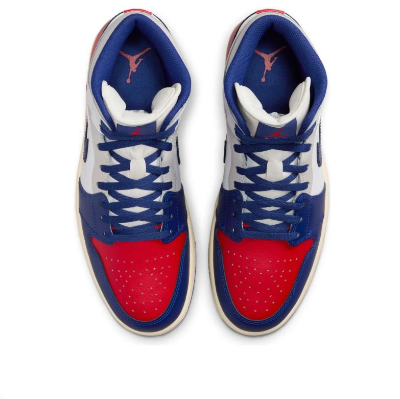 Air Jordan 1 Mid - Red / Royal Blue / White