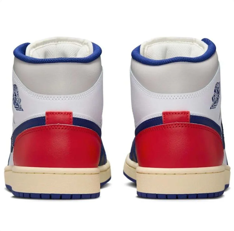 Air Jordan 1 Mid - Red / Royal Blue / White