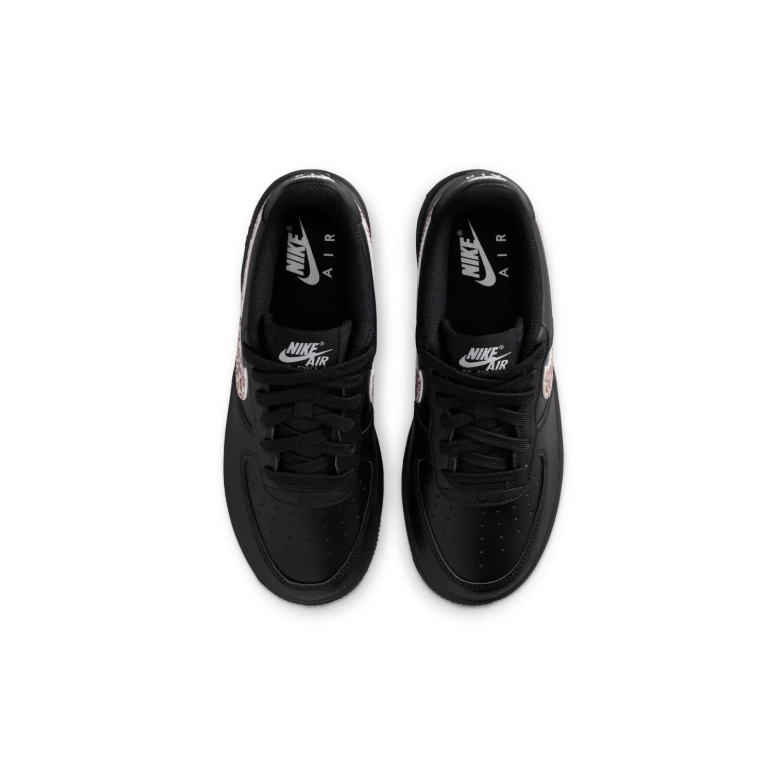 Nike Air Force 1 Low - Black / Leopard Print Swoosh