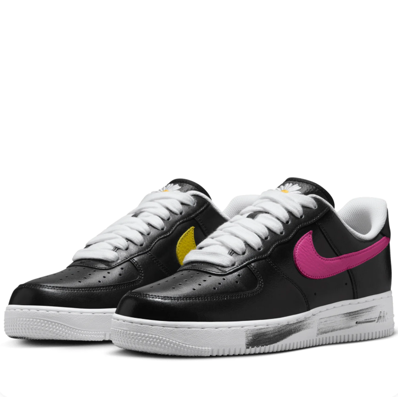 Nike Air Force 1 Low - Black / Pink Swoosh